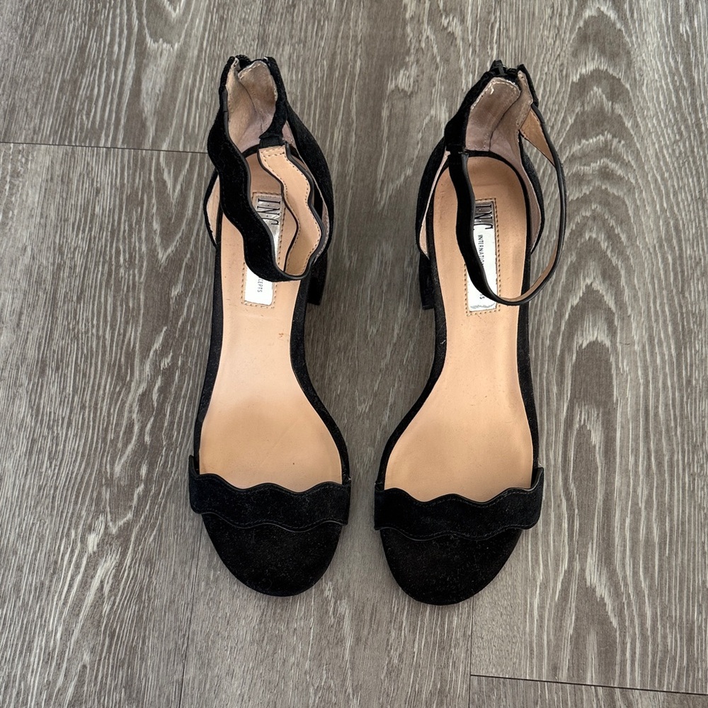 INC International Concepts Black Heeled Sandals